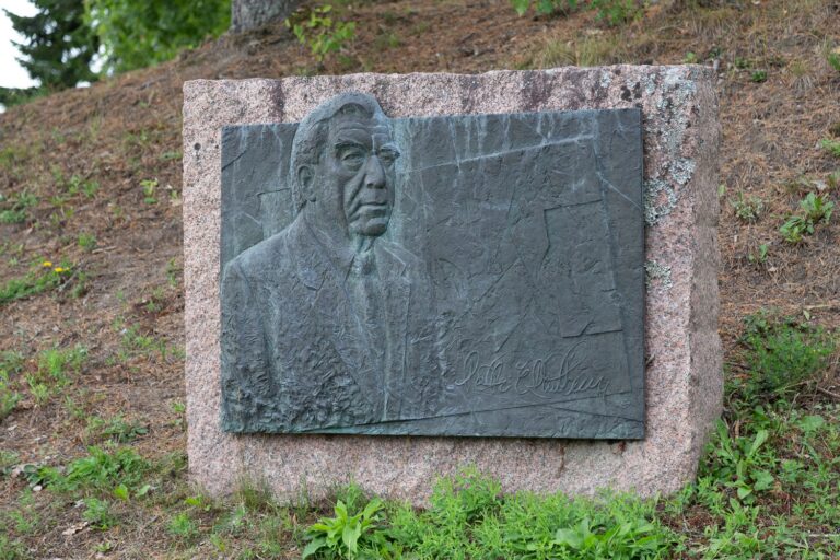 Relief portrait of a man.